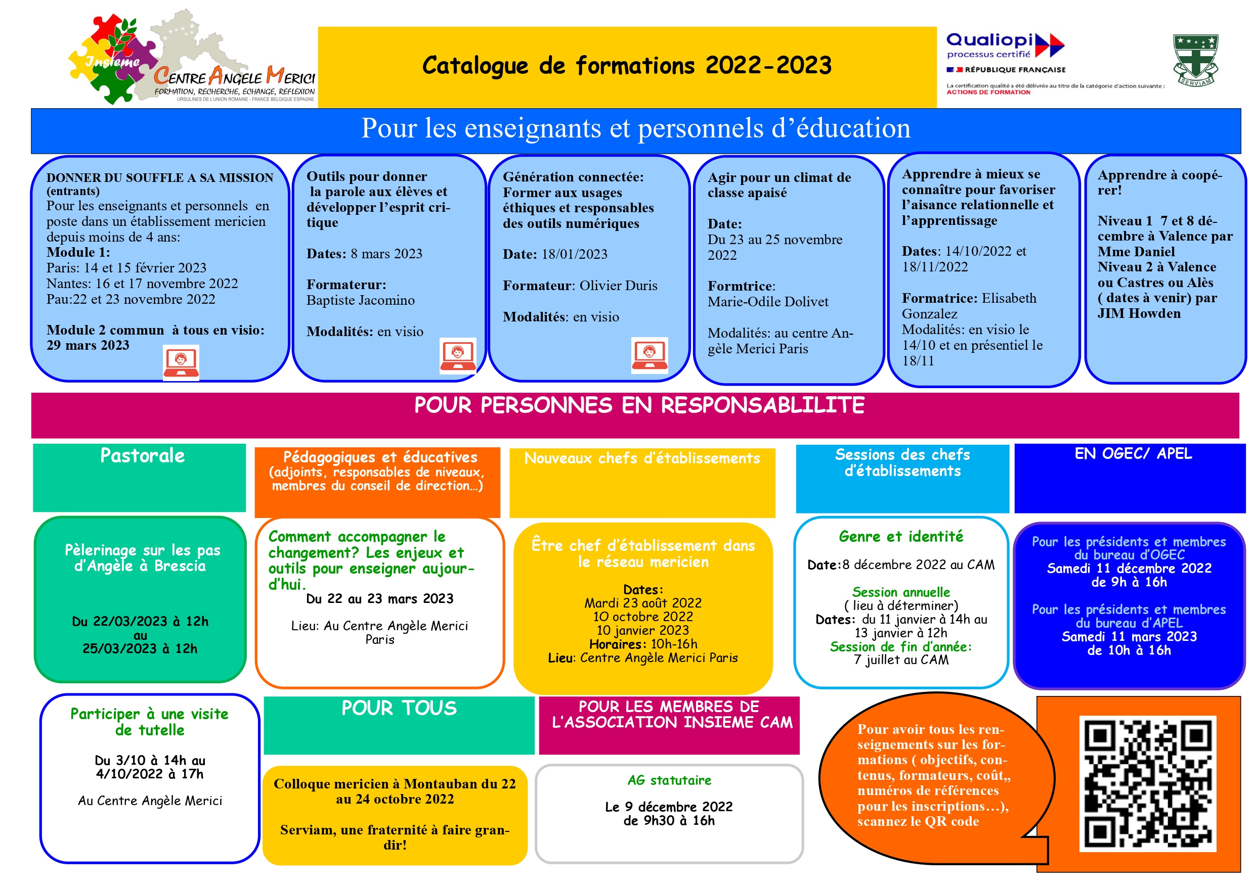 Formations Insieme Centre Angèle Merici